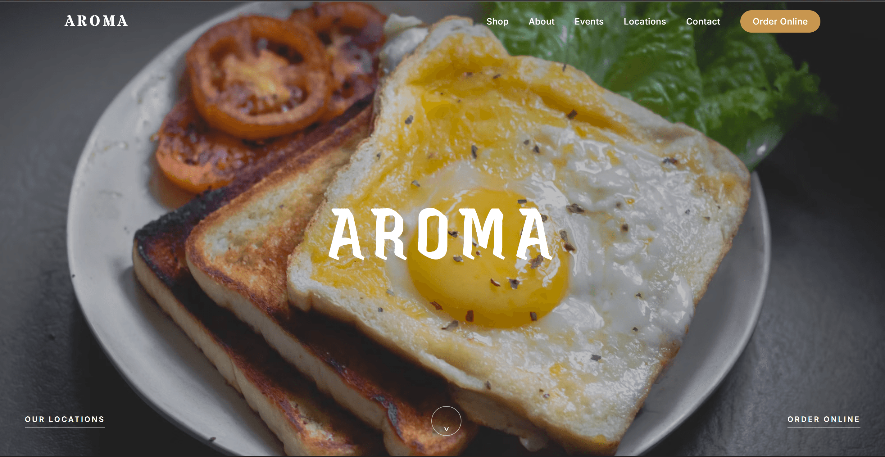 Aroma website design