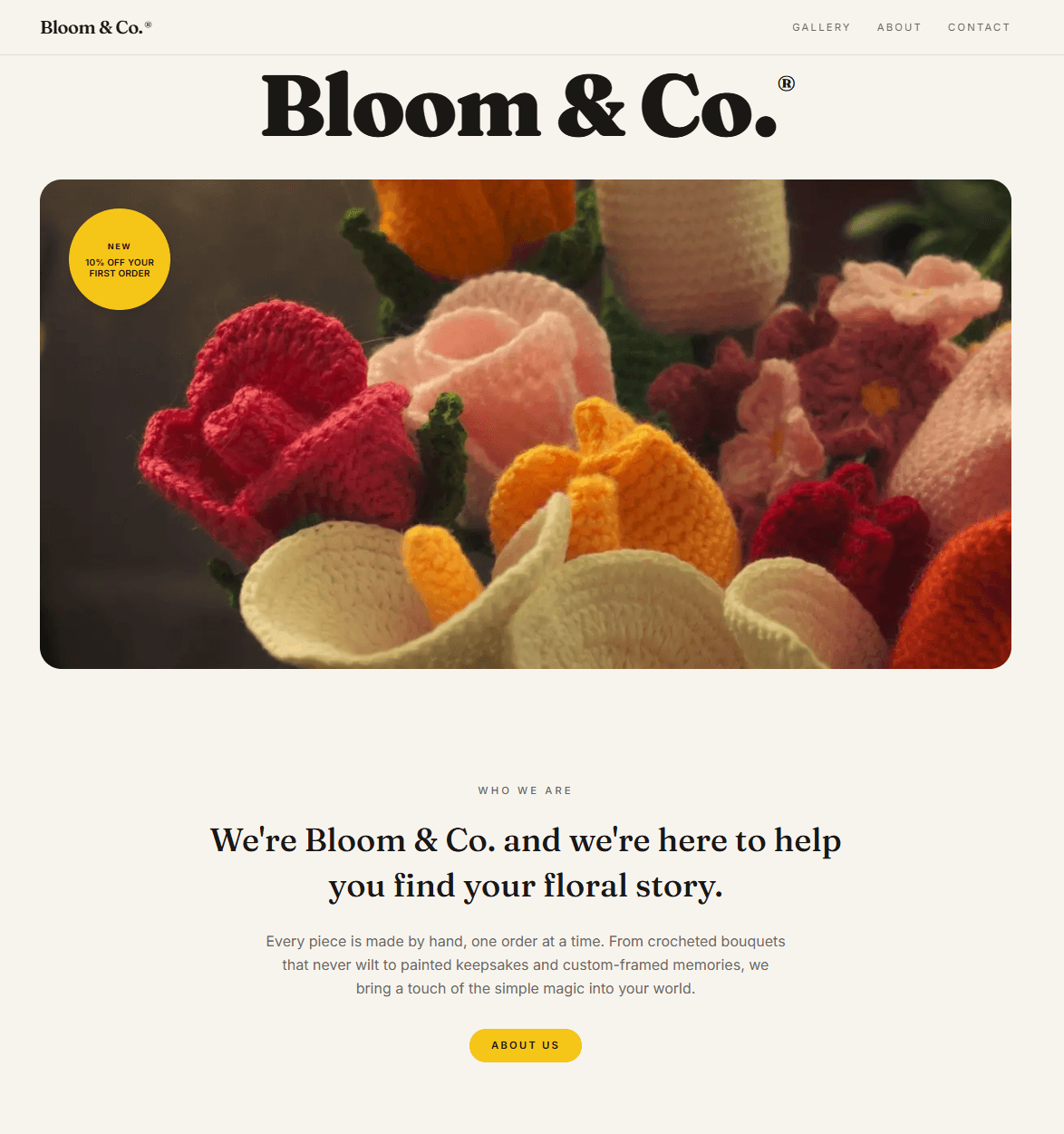 Bloom & Co. website design