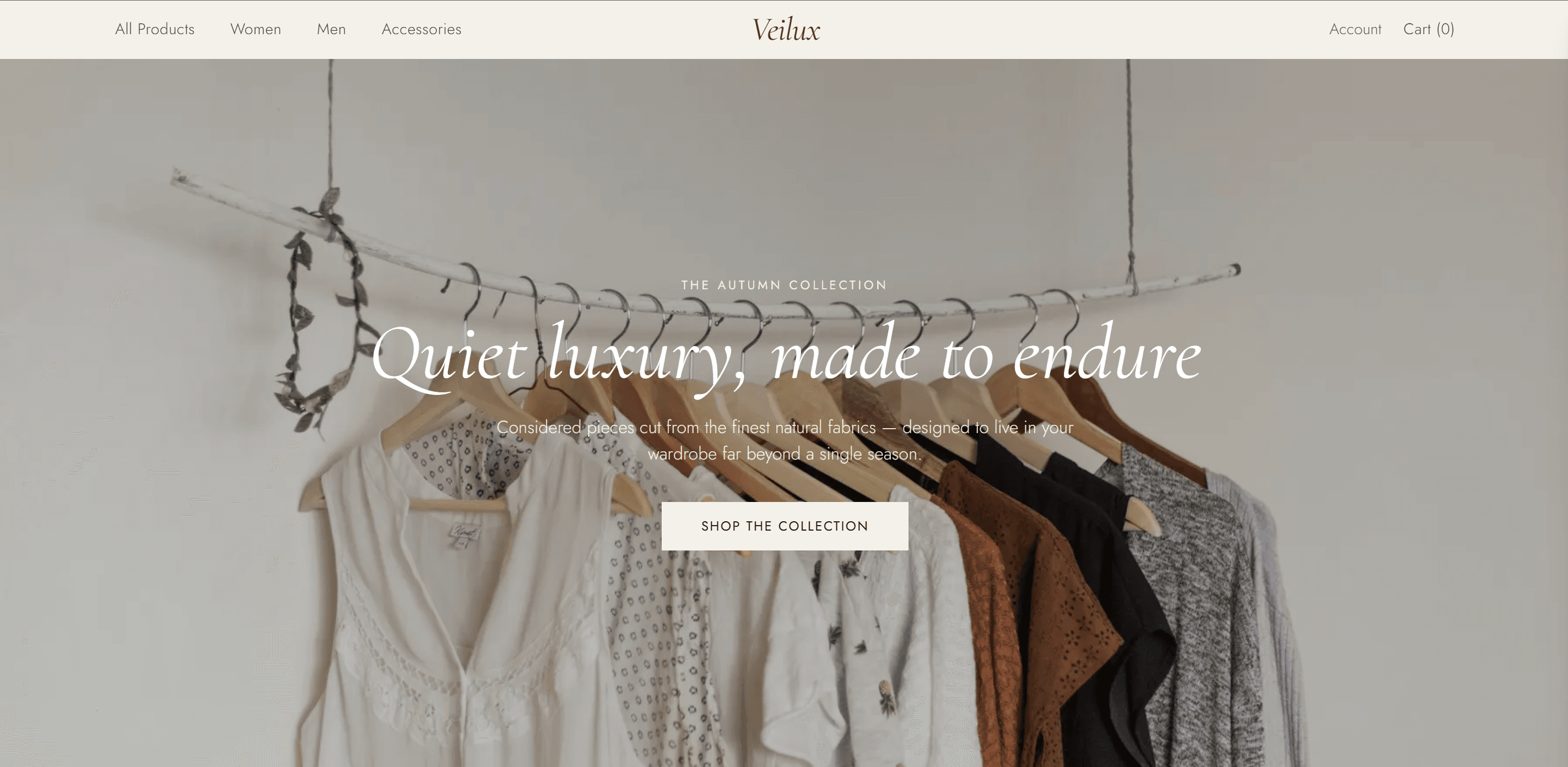 Veilux website design